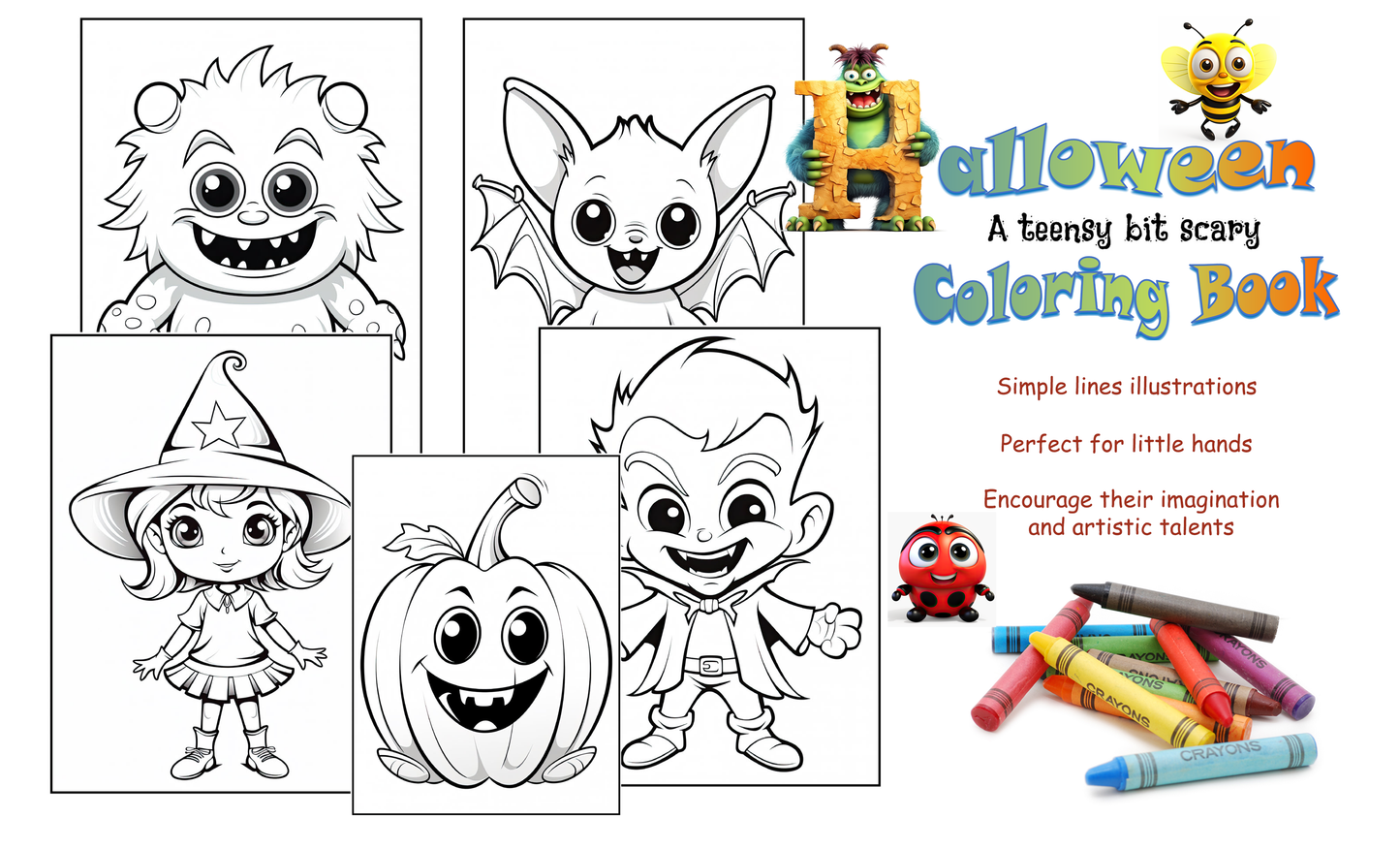 Halloween - A Teensy Bit Scary - Coloring Book