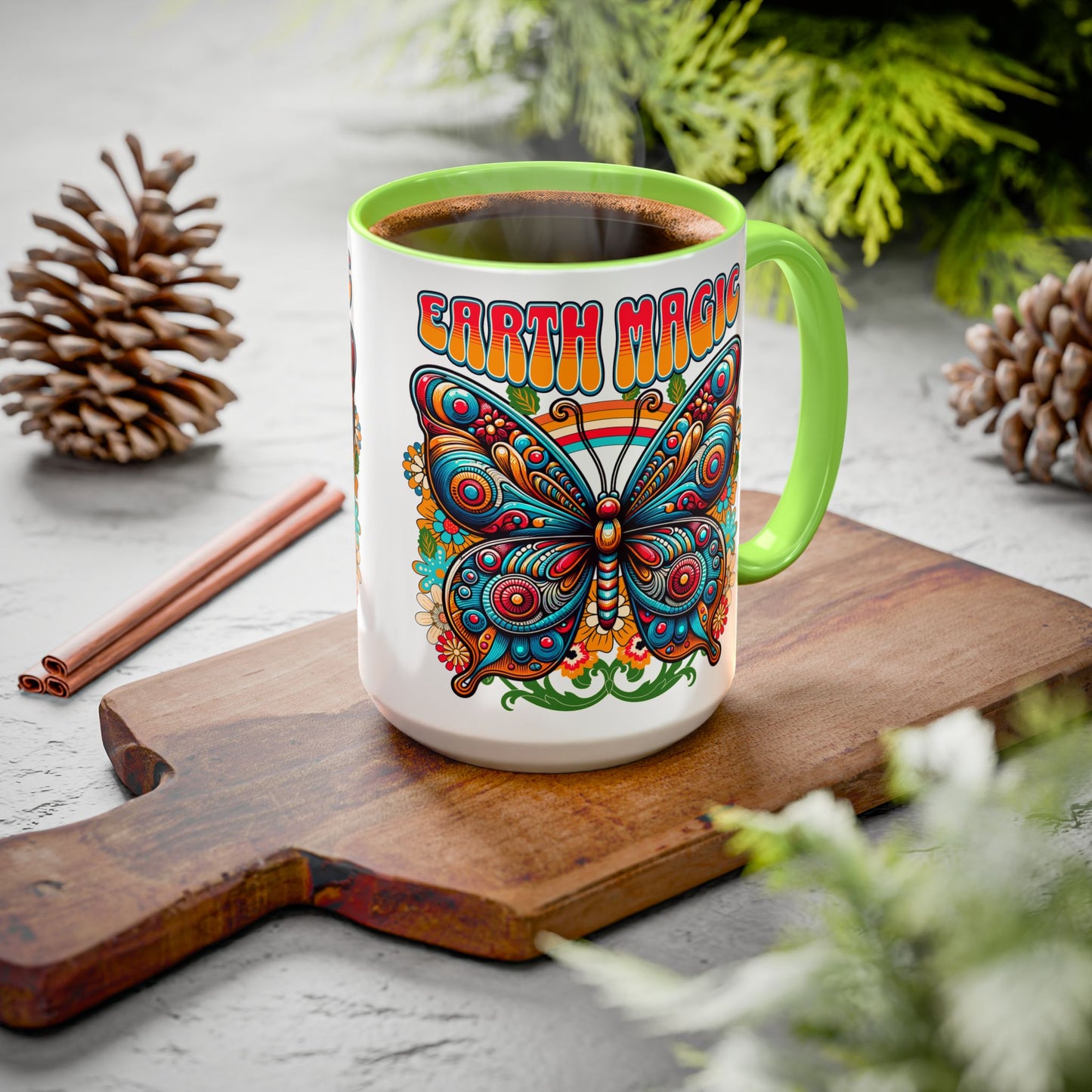 🦋Earth Magic Retro Butterfly Mug