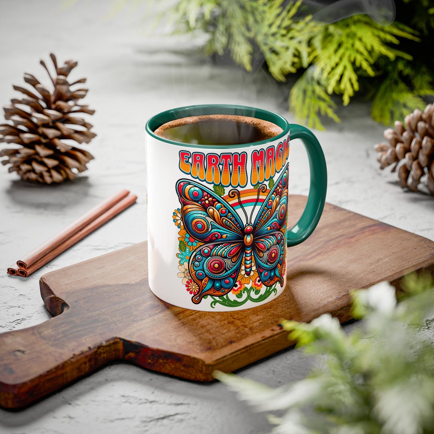 🦋Earth Magic Retro Butterfly Mug