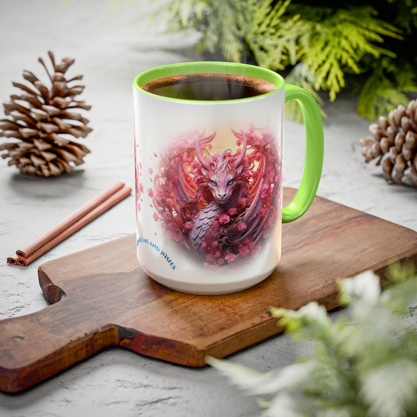 🌸🐉 Dragon Miria Mug – Blossom & Blaze Edition 15oz