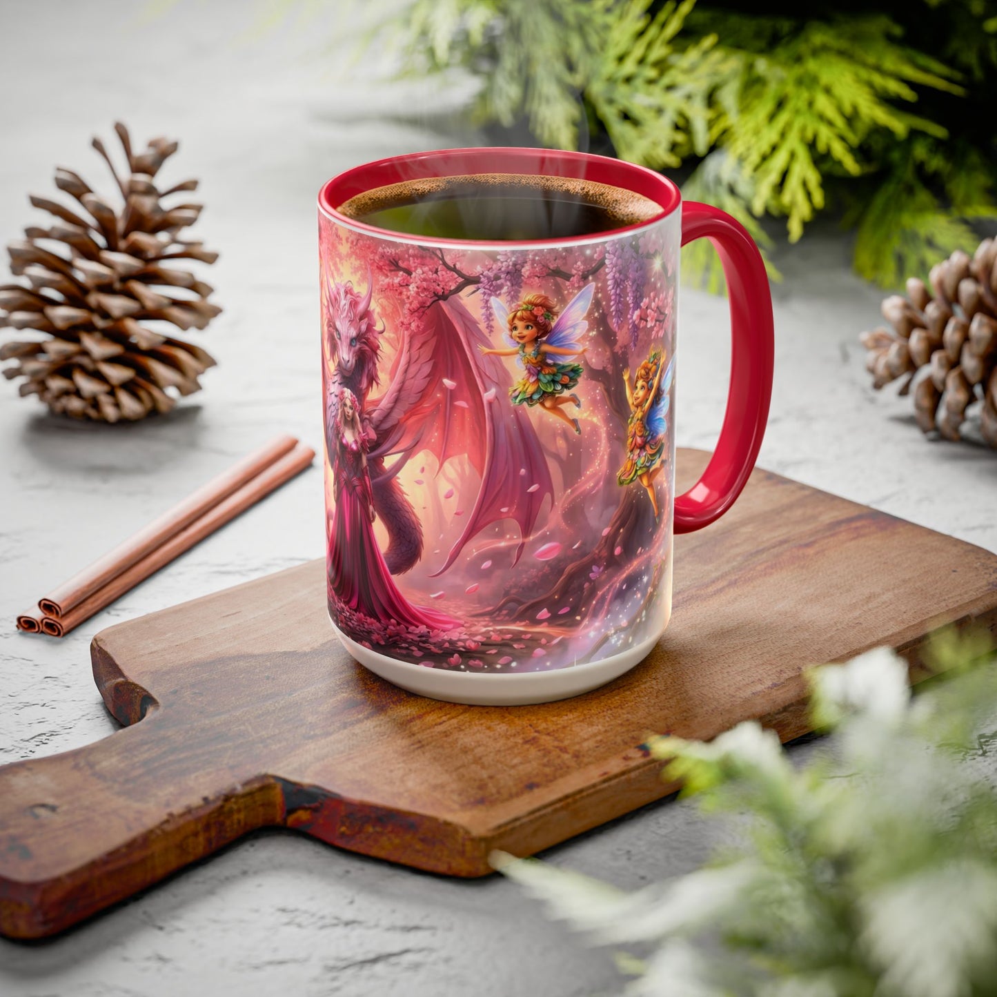 🧙‍♂️🌸🧚Vibeon, Miria & The Fairy Trio Mug 15oz