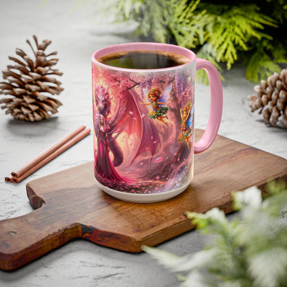 Fantasy Character Coffee Mug – Vibeon, Miria & The Fairies | Magical Realm Ceramic Mug (11oz / 15oz)