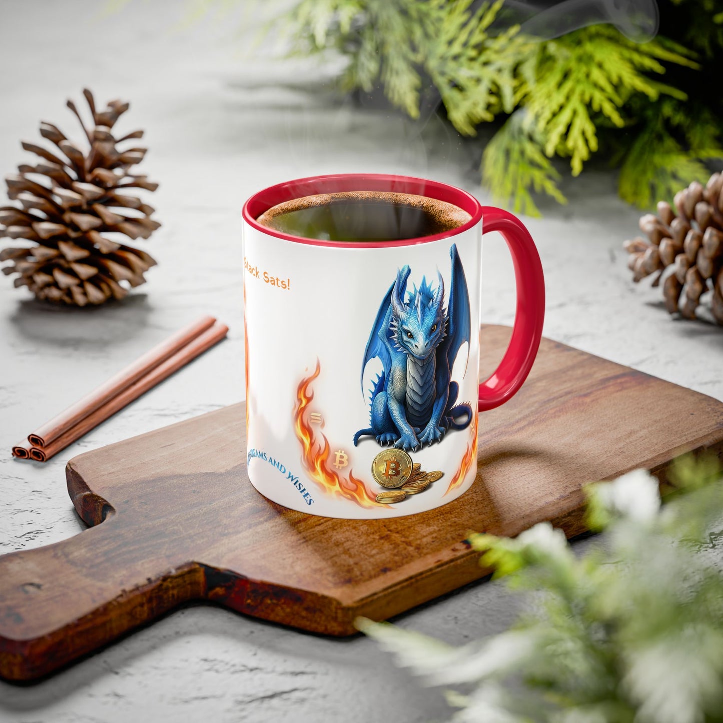 🐉💸 BitFyre Mug – Stackin’ Sats, Breathin’ Fire Edition 11oz