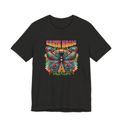🦋✨ Earth Magic Retro Butterfly Te-Shirt 🌈🌼