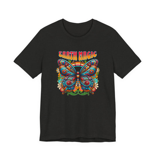 🦋✨ Earth Magic Retro Butterfly Te-Shirt 🌈🌼