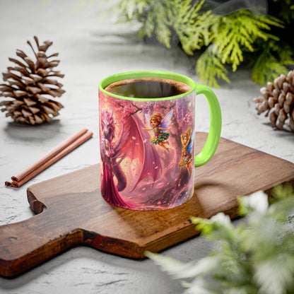 Fantasy Character Coffee Mug – Vibeon, Miria & The Fairies | Magical Realm Ceramic Mug (11oz / 15oz)