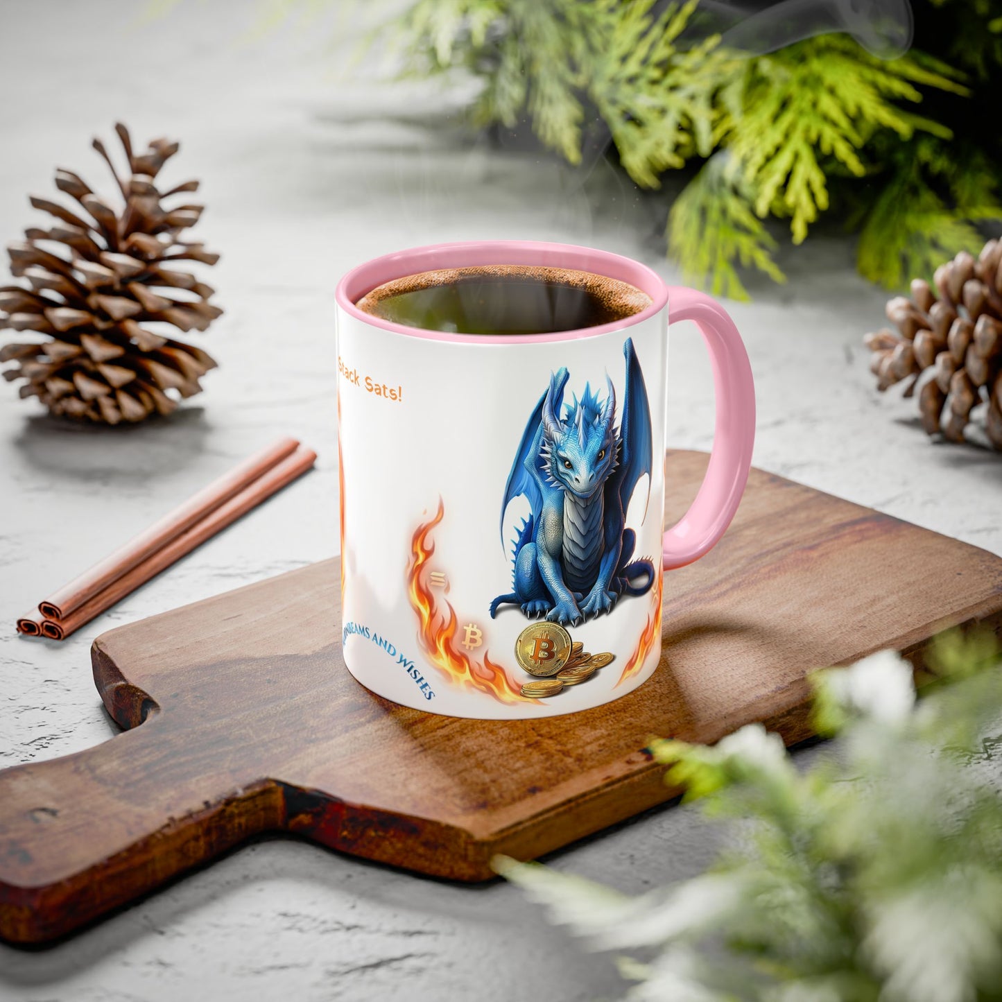 🐉💸 BitFyre Mug – Stackin’ Sats, Breathin’ Fire Edition 11oz