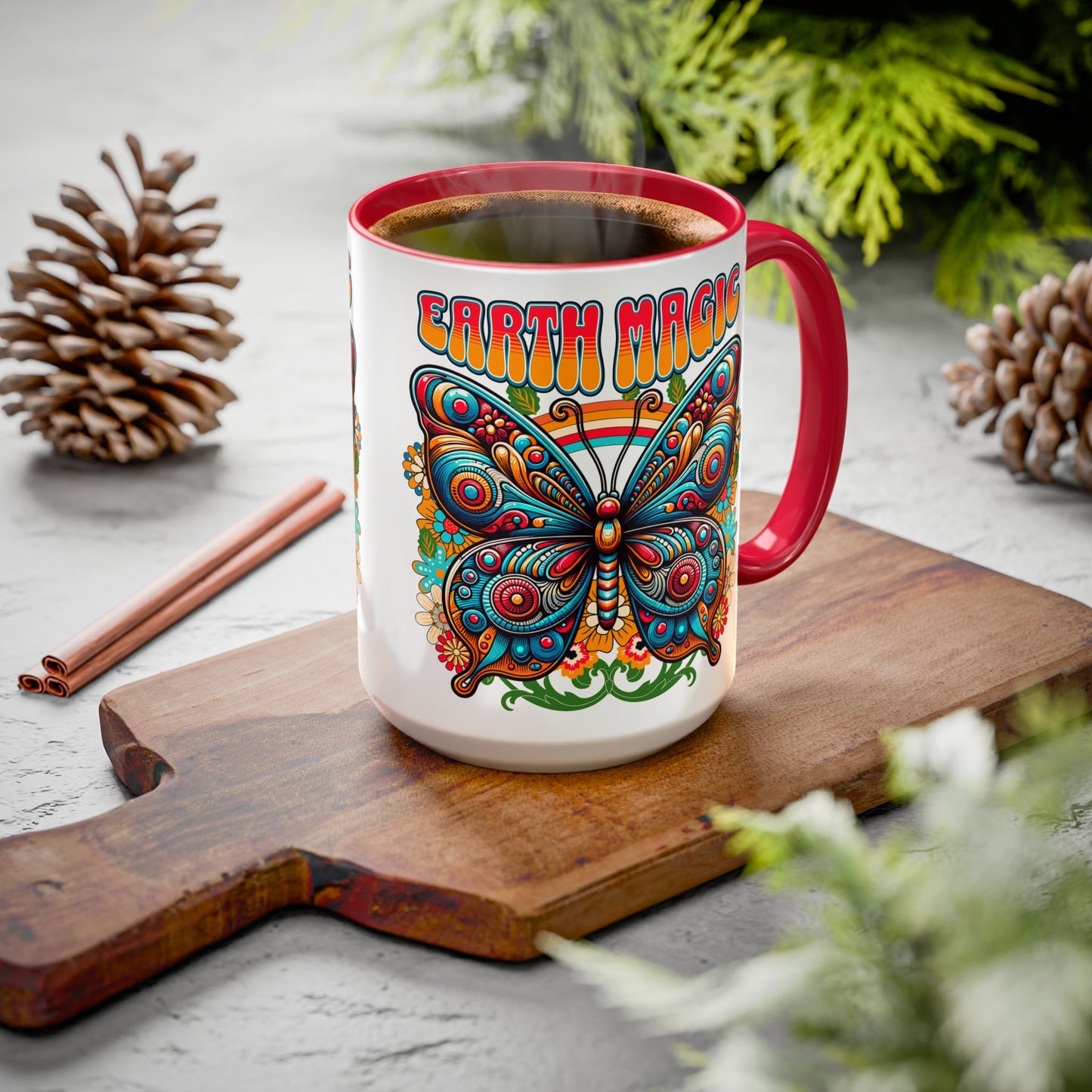 🦋Earth Magic Retro Butterfly Mug