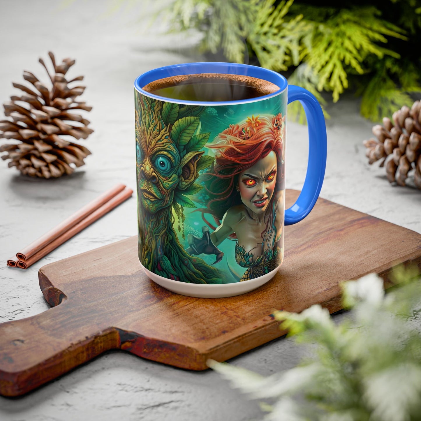 Fantasy Character Coffee Mug – Thalos, Morrowood & Asiren | Magical Realm Ceramic Mug (11oz / 15oz)