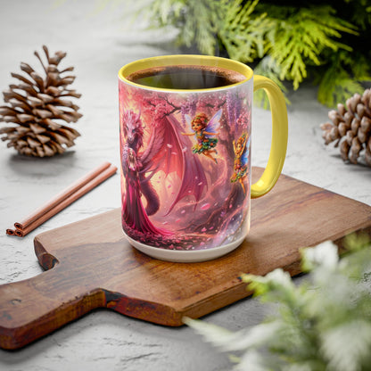 Fantasy Character Coffee Mug – Vibeon, Miria & The Fairies | Magical Realm Ceramic Mug (11oz / 15oz)