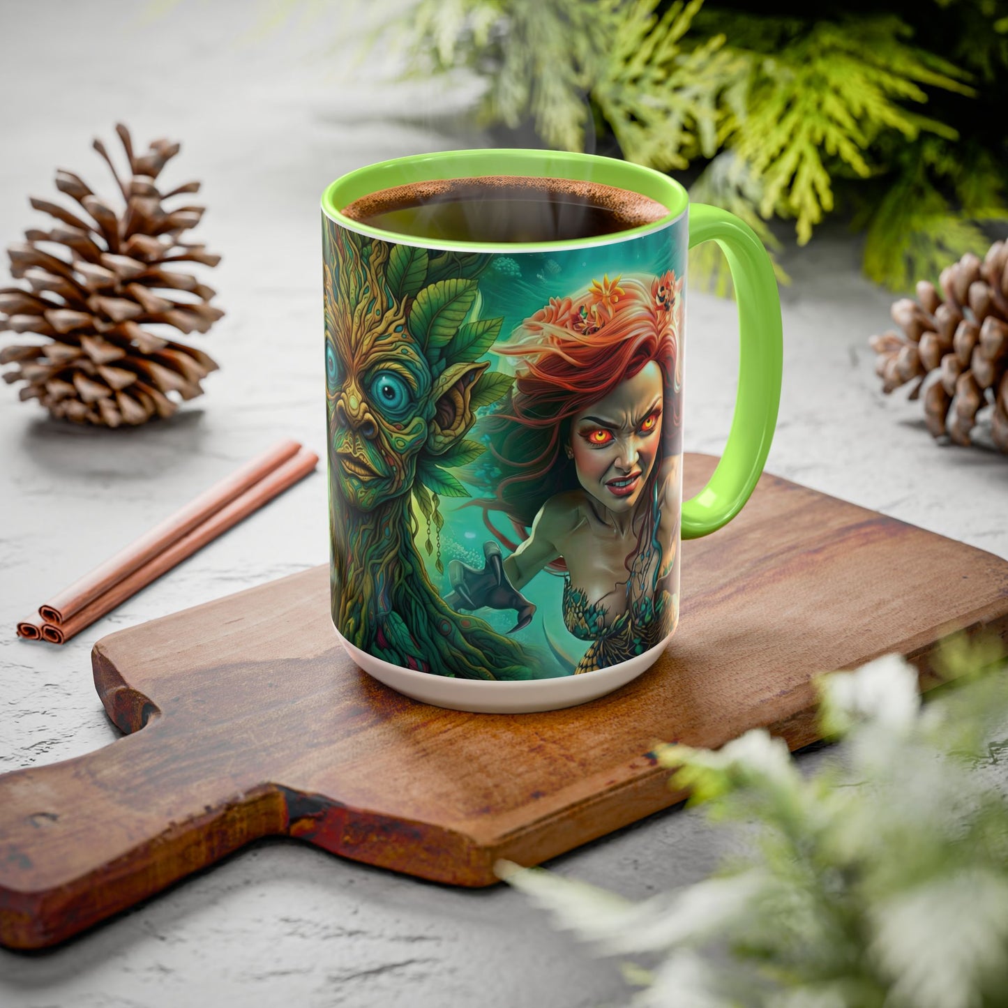 Fantasy Character Coffee Mug – Thalos, Morrowood & Asiren | Magical Realm Ceramic Mug (11oz / 15oz)