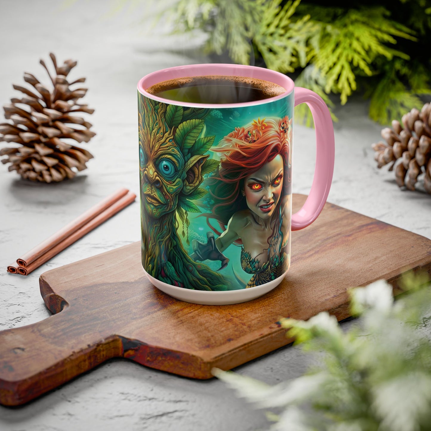 Fantasy Character Coffee Mug – Thalos, Morrowood & Asiren | Magical Realm Ceramic Mug (11oz / 15oz)