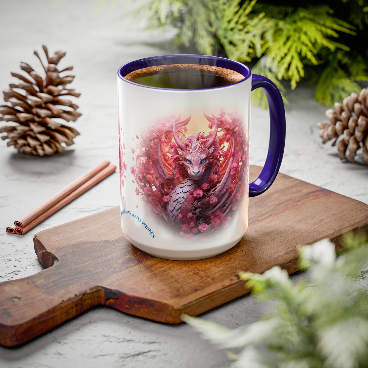 🌸🐉 Dragon Miria Mug – Blossom & Blaze Edition 15oz