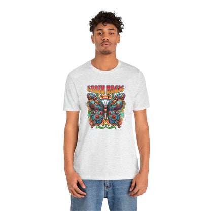 🦋✨ Earth Magic Retro Butterfly Te-Shirt 🌈🌼