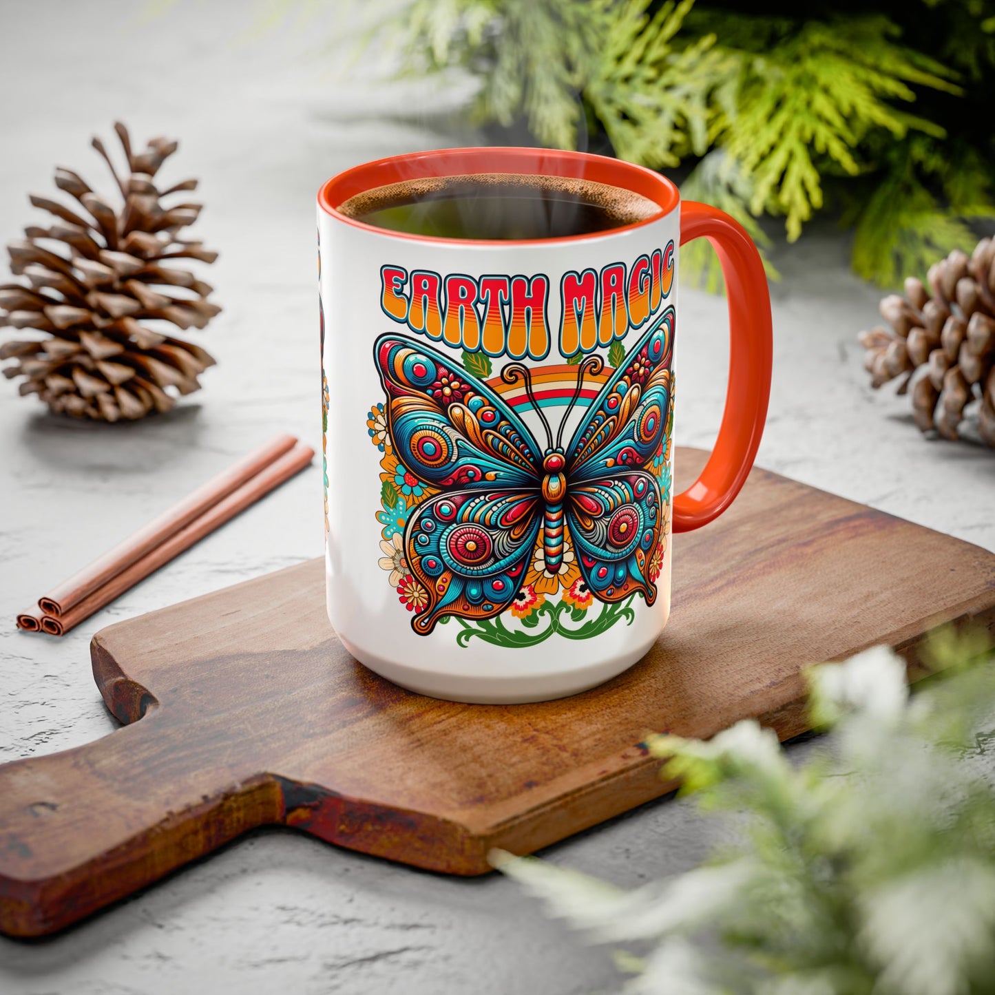 🦋Earth Magic Retro Butterfly Mug
