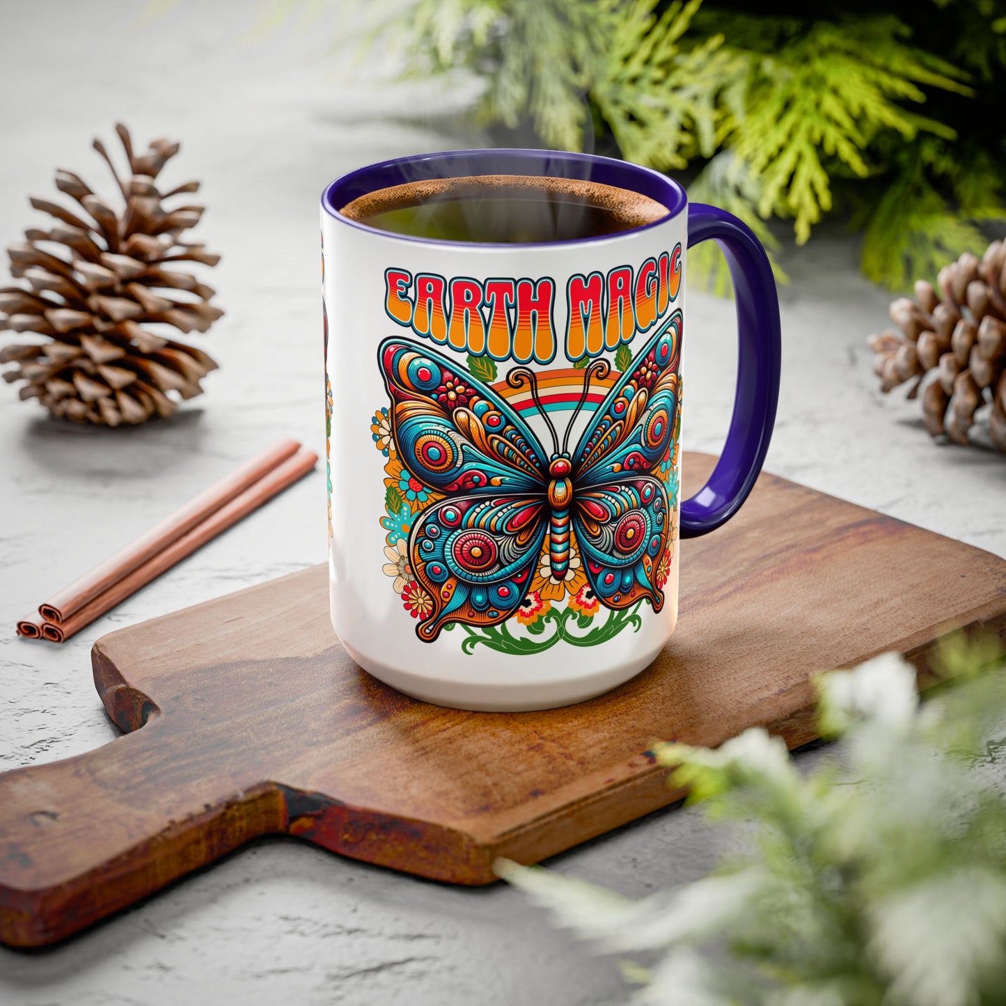🦋Earth Magic Retro Butterfly Mug