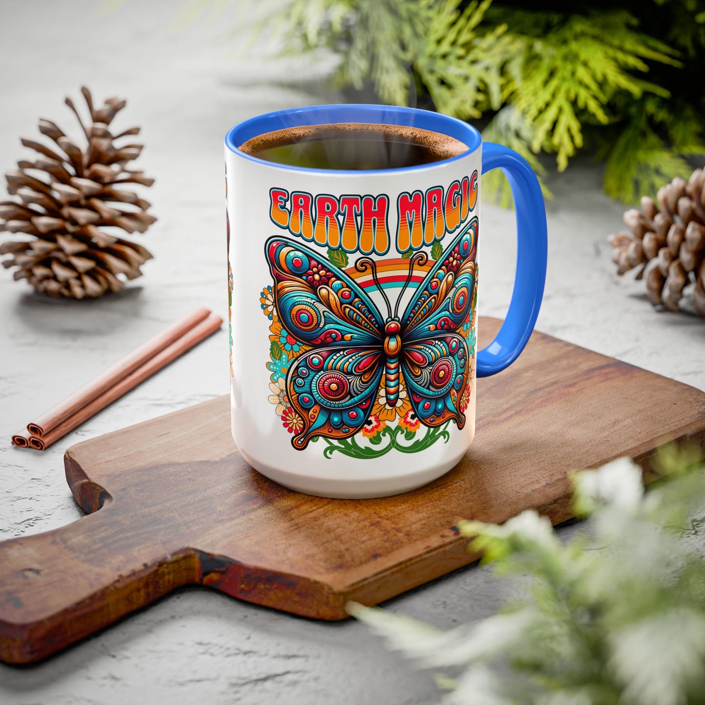🦋Earth Magic Retro Butterfly Mug