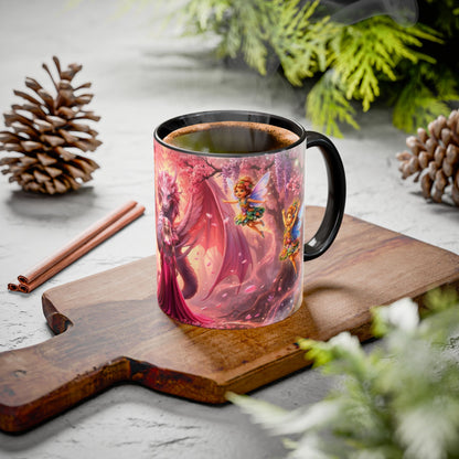 Fantasy Character Coffee Mug – Vibeon, Miria & The Fairies | Magical Realm Ceramic Mug (11oz / 15oz)