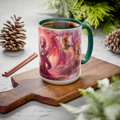 Fantasy Character Coffee Mug – Vibeon, Miria & The Fairies | Magical Realm Ceramic Mug (11oz / 15oz)