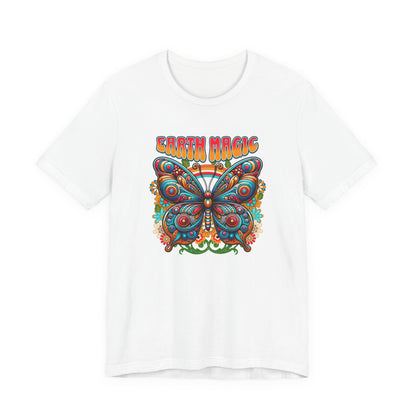 🦋✨ Earth Magic Retro Butterfly Te-Shirt 🌈🌼