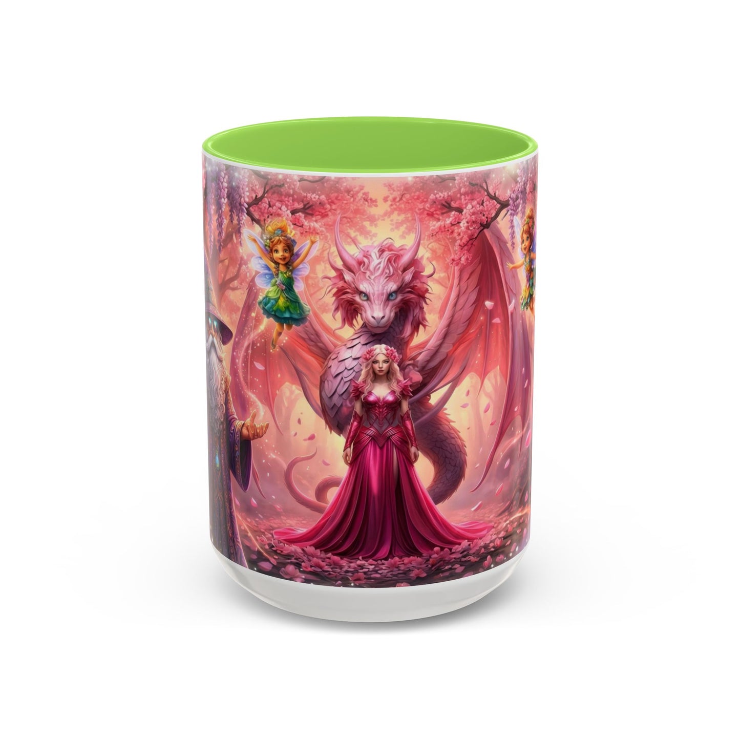 Fantasy Character Coffee Mug – Vibeon, Miria & The Fairies | Magical Realm Ceramic Mug (11oz / 15oz)