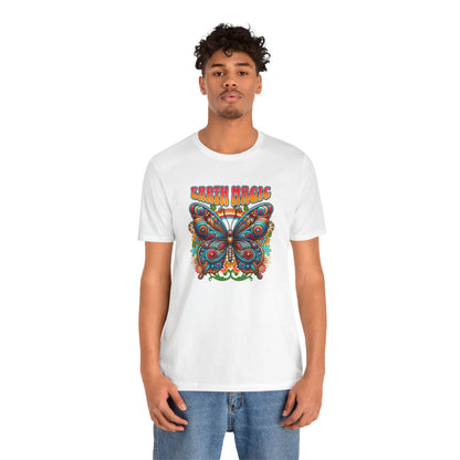 🦋✨ Earth Magic Retro Butterfly Te-Shirt 🌈🌼