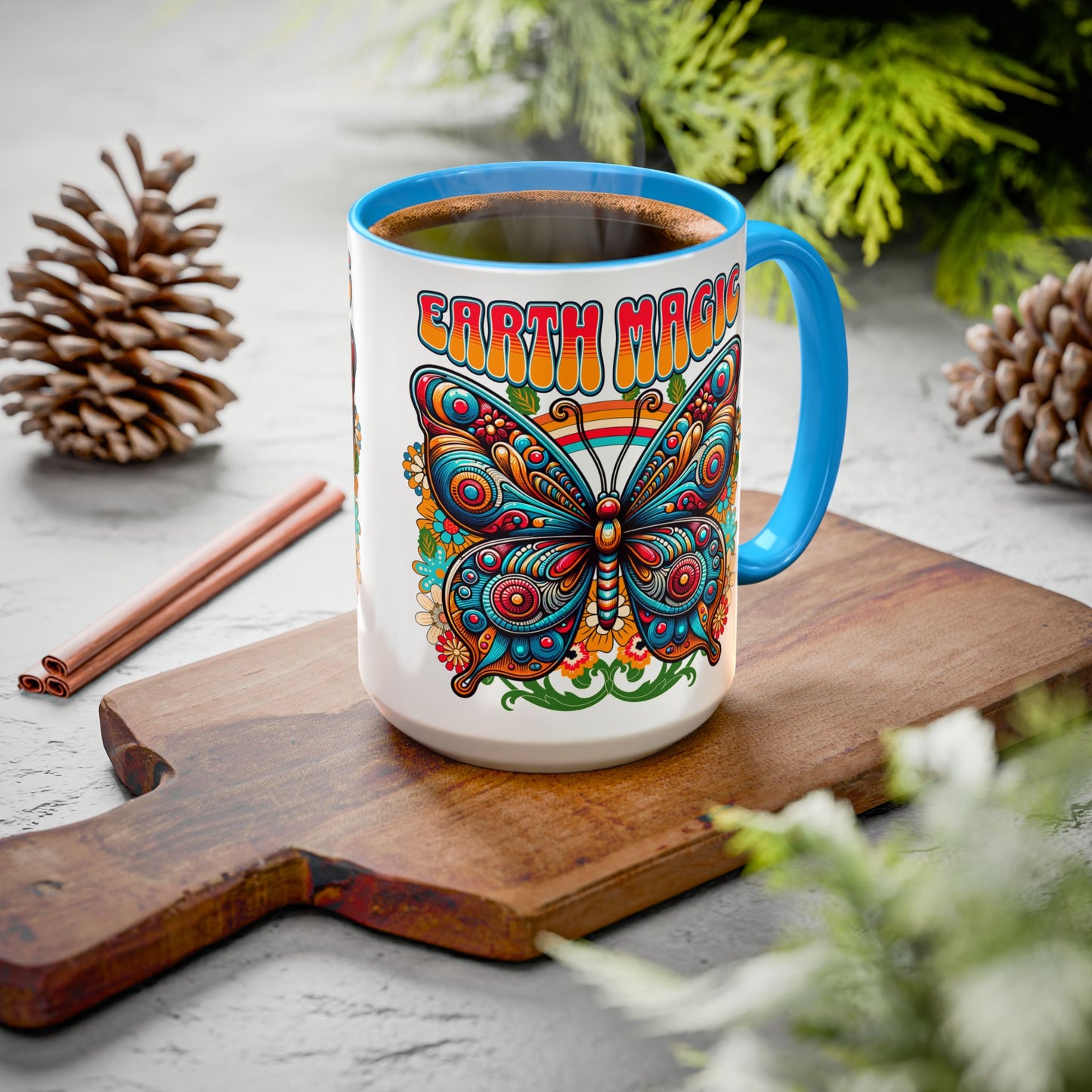 🦋Earth Magic Retro Butterfly Mug