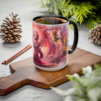 Fantasy Character Coffee Mug – Vibeon, Miria & The Fairies | Magical Realm Ceramic Mug (11oz / 15oz)