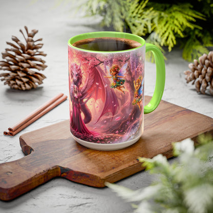 Fantasy Character Coffee Mug – Vibeon, Miria & The Fairies | Magical Realm Ceramic Mug (11oz / 15oz)