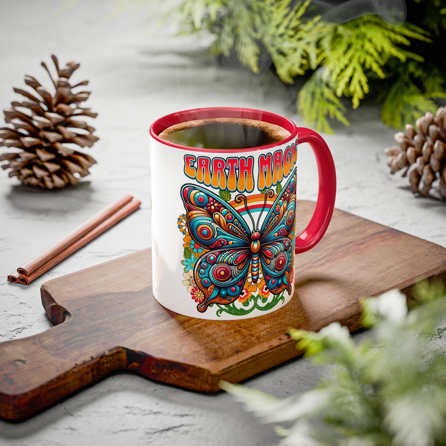 🦋Earth Magic Retro Butterfly Mug