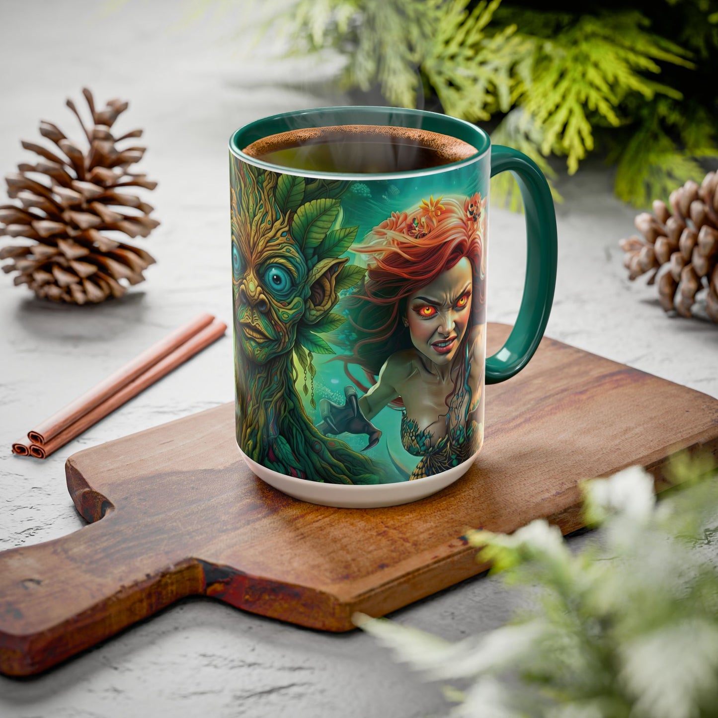 Fantasy Character Coffee Mug – Thalos, Morrowood & Asiren | Magical Realm Ceramic Mug (11oz / 15oz)