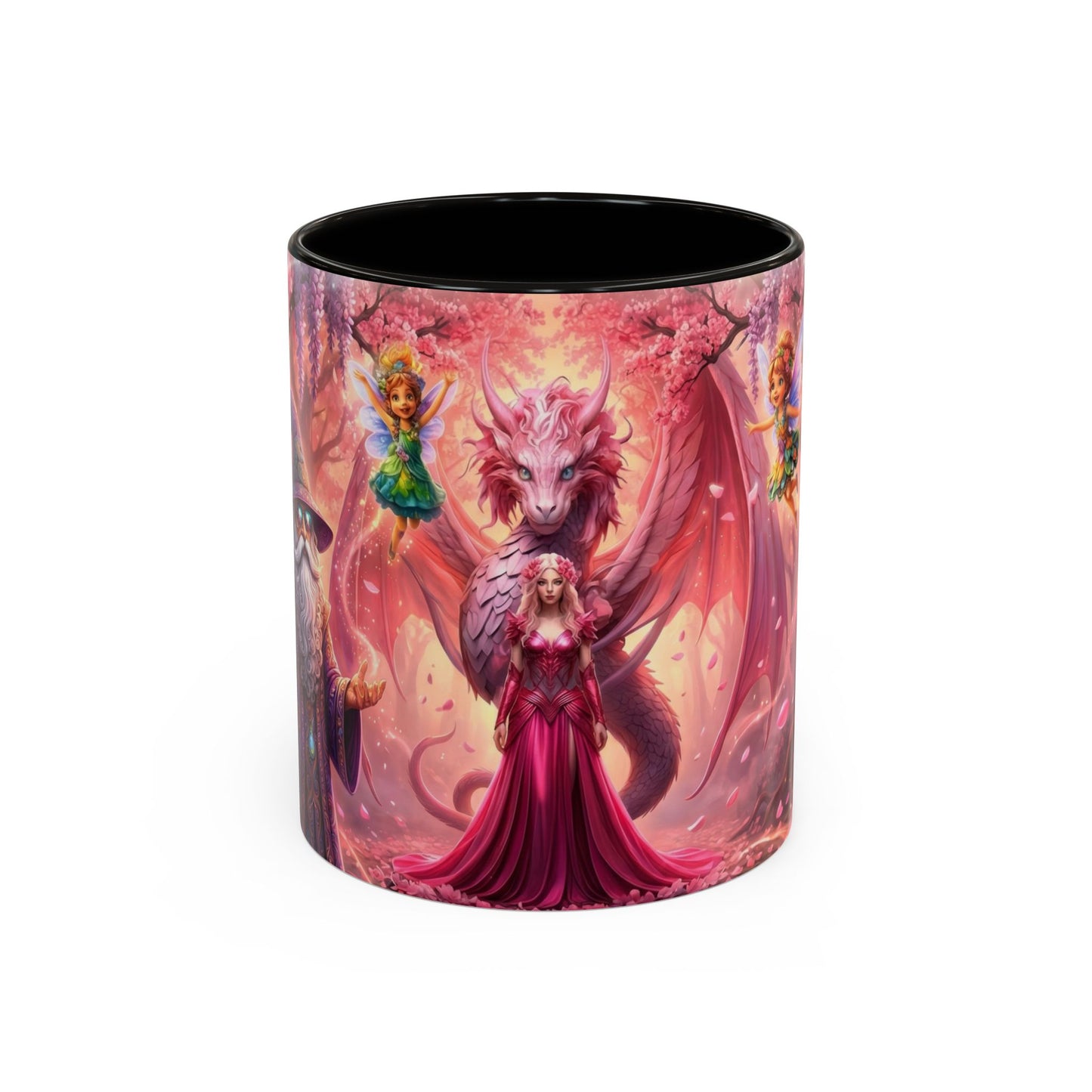 Fantasy Character Coffee Mug – Vibeon, Miria & The Fairies | Magical Realm Ceramic Mug (11oz / 15oz)