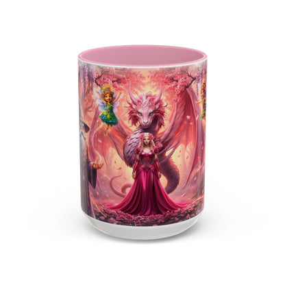 Fantasy Character Coffee Mug – Vibeon, Miria & The Fairies | Magical Realm Ceramic Mug (11oz / 15oz)