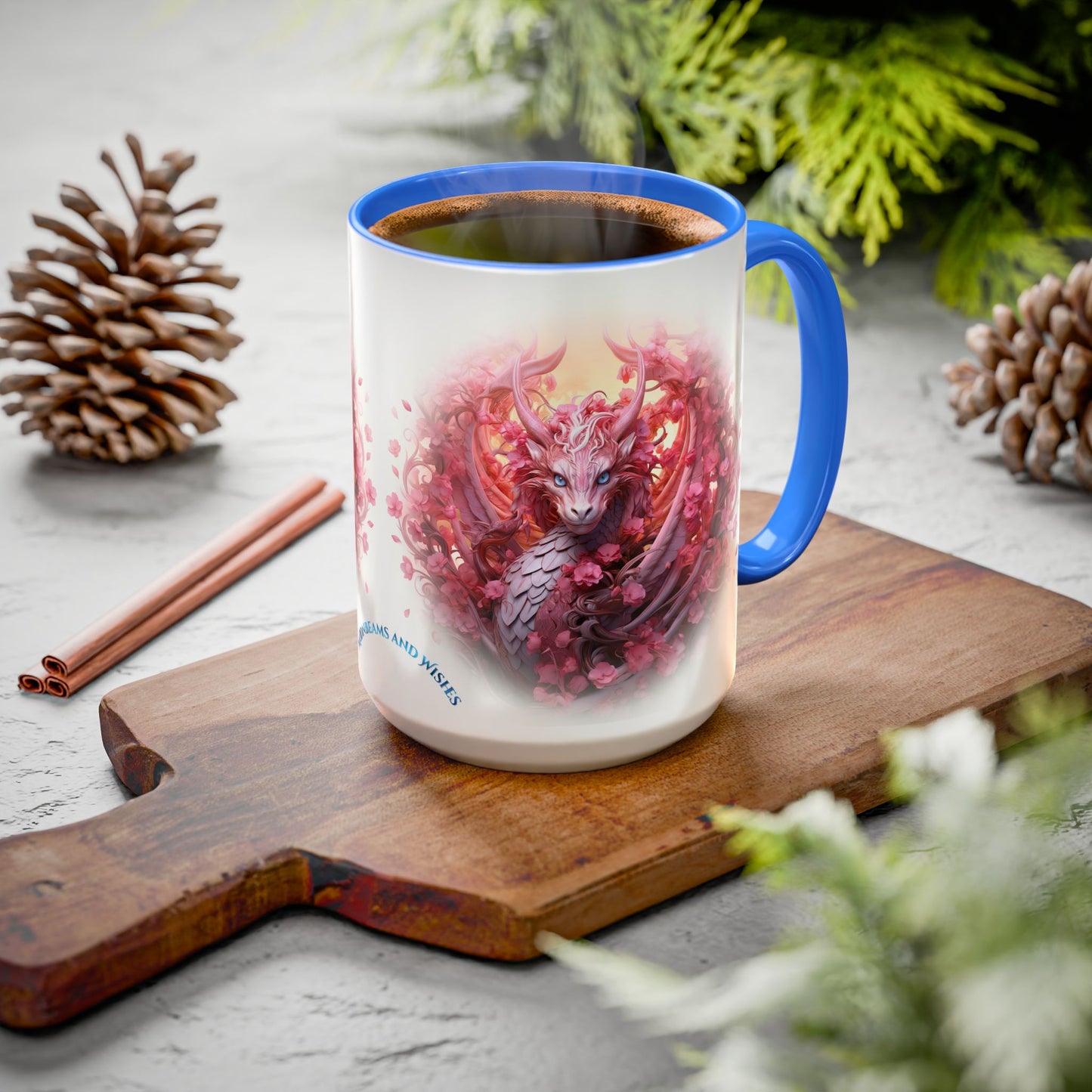 🌸🐉 Dragon Miria Mug – Blossom & Blaze Edition 15oz