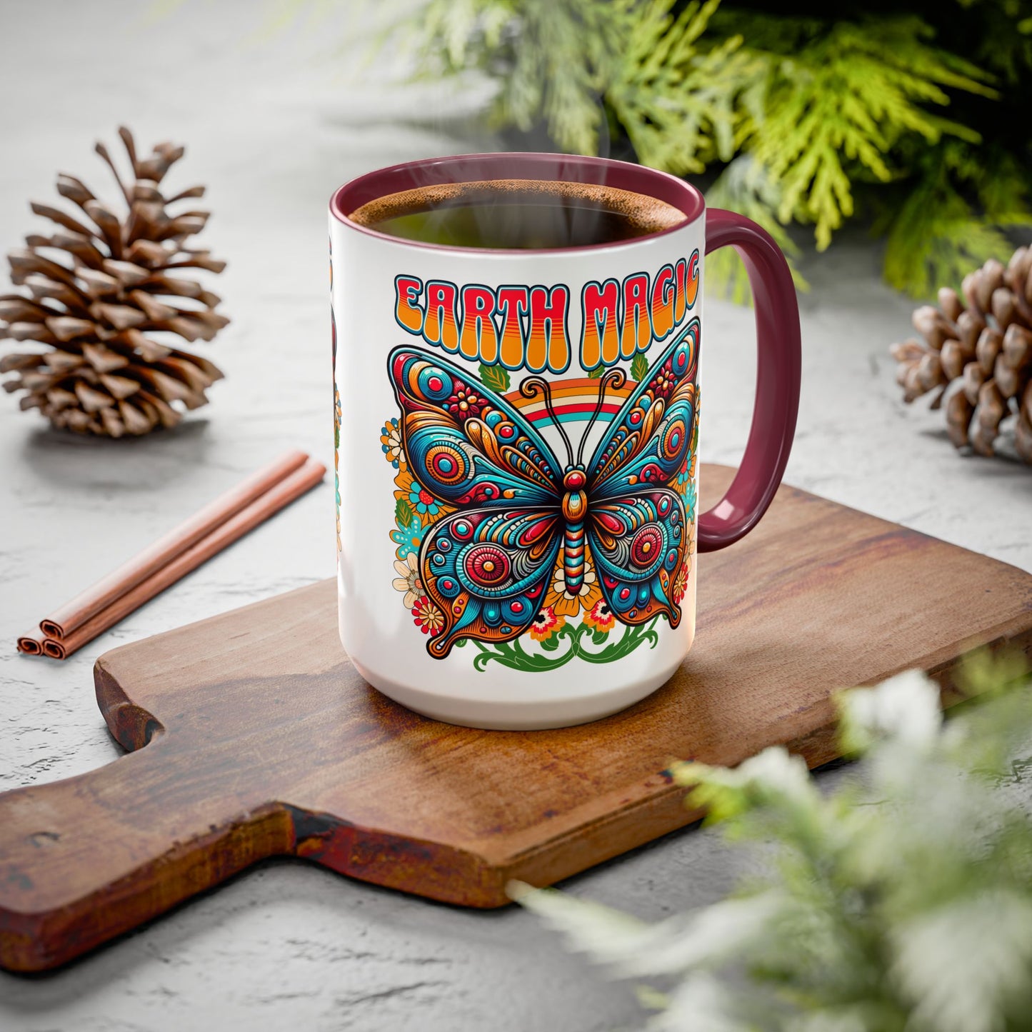 🦋Earth Magic Retro Butterfly Mug