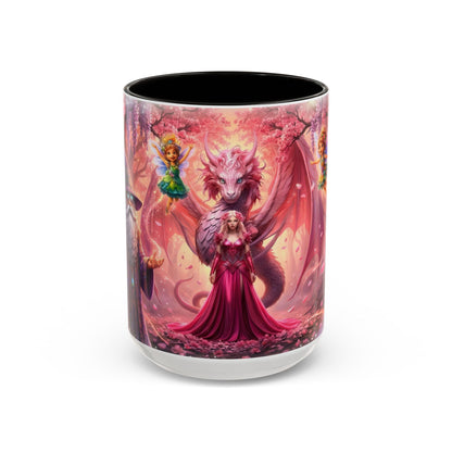 Fantasy Character Coffee Mug – Vibeon, Miria & The Fairies | Magical Realm Ceramic Mug (11oz / 15oz)