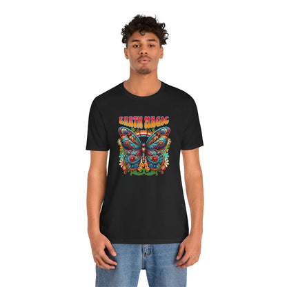 🦋✨ Earth Magic Retro Butterfly Te-Shirt 🌈🌼