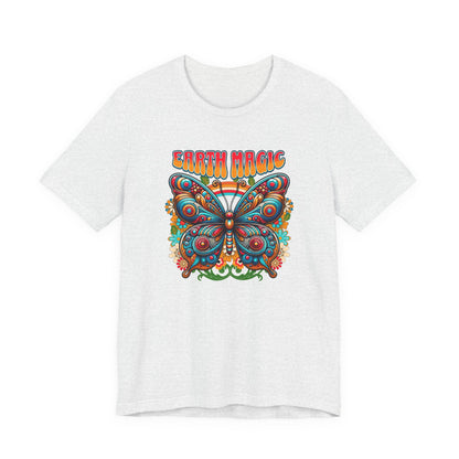 🦋✨ Earth Magic Retro Butterfly Te-Shirt 🌈🌼