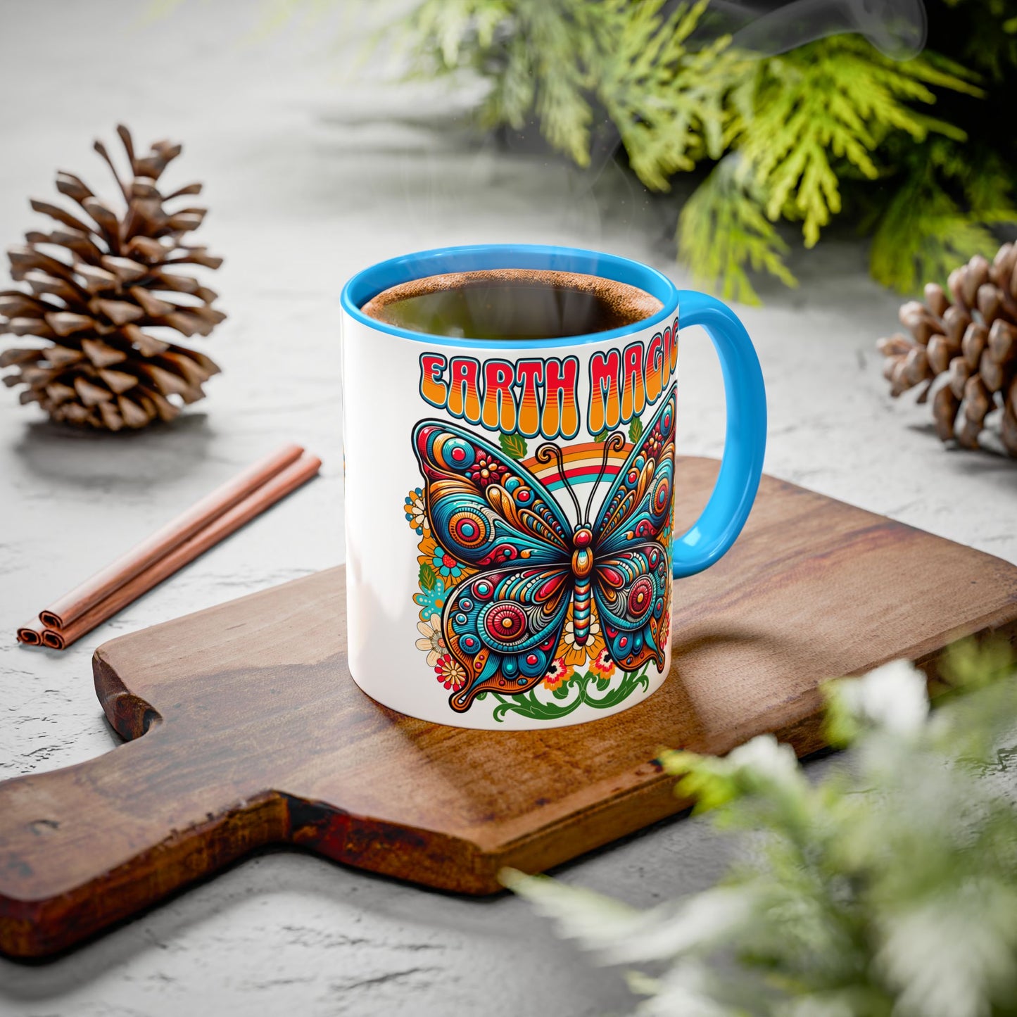 🦋Earth Magic Retro Butterfly Mug
