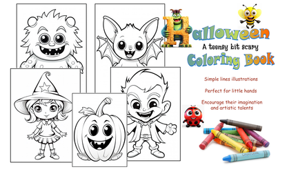 Halloween - A Teensy Bit Scary - Coloring Book
